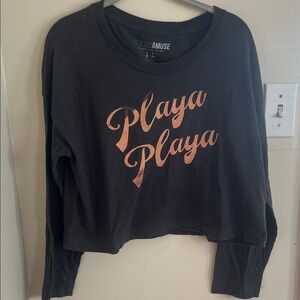 Amuse Society Black Graphic Tee